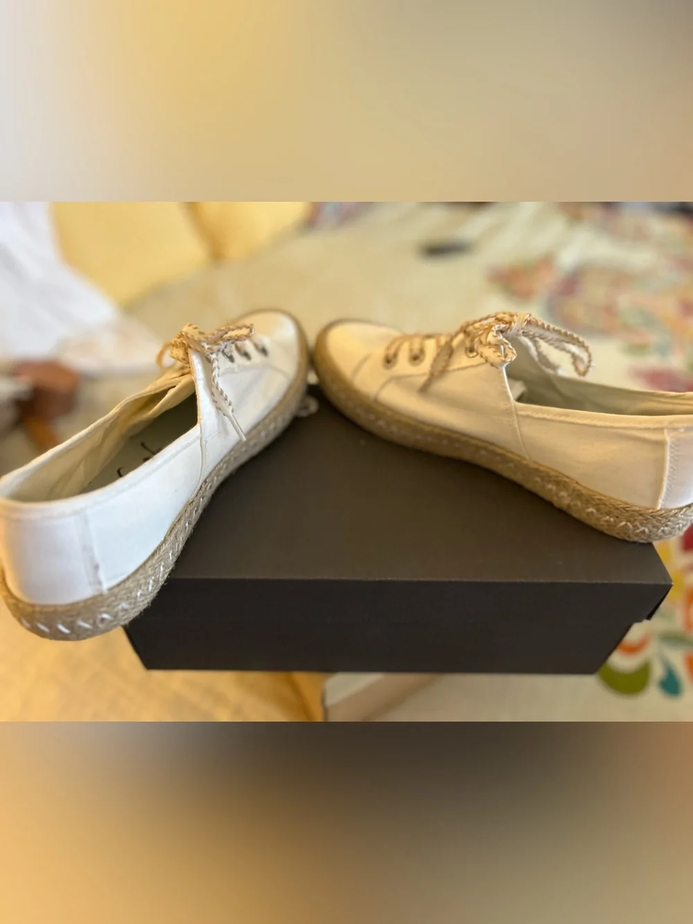 Blowfish Malibu Cream Canvas Espadrille Sneakers with Jute Sole